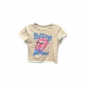 The Rolling Stones cropped baby tee size M (M6) 16" ptp